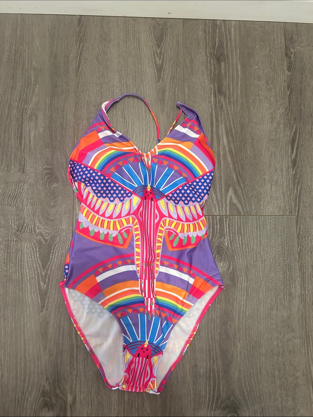Women’s Purple Multicolor One-Piece Swimsuit
